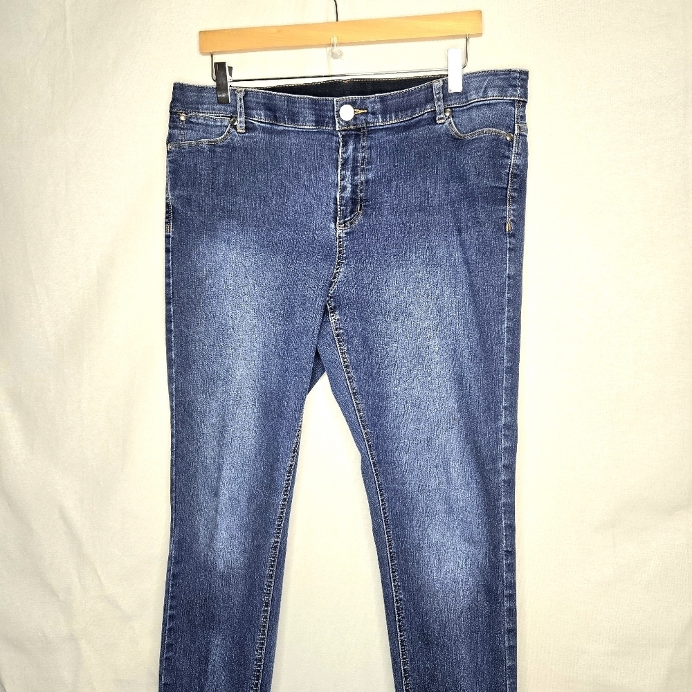 CJ Banks Stretch Skinny Denim Jeans. Blue 14W - Picture 4 of 11